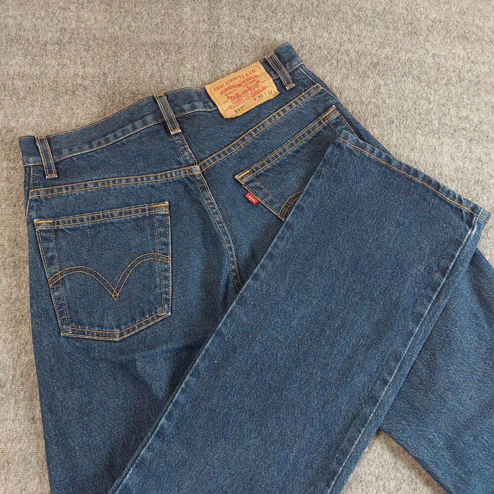 VTG Levis 517 Boot Cut Jeans Men's 30x32 Blue Work Wear Y2K 00s